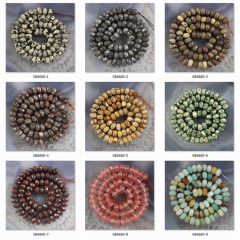 SB6660 wholesale 5*8mm faceted rutilated quartz roundel abacus stone semi-precious beads for jewelry making diy