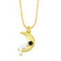NM1225 18K Gold Plated Enamel Astronaut Pendant Necklace Spaceman Necklace Space Planet Star Moon Celestial Jewellery