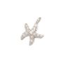 CZ7870 Mini Gold Rainbow CZ Micro Pave Starfish Charm Pendants