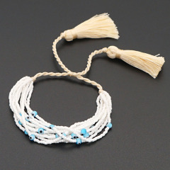 BG1097 Trendy Jewelry Evil Eyes Charm Macrame Bracelets,Brass&Glasses&Glaze bead handmade women bracelet