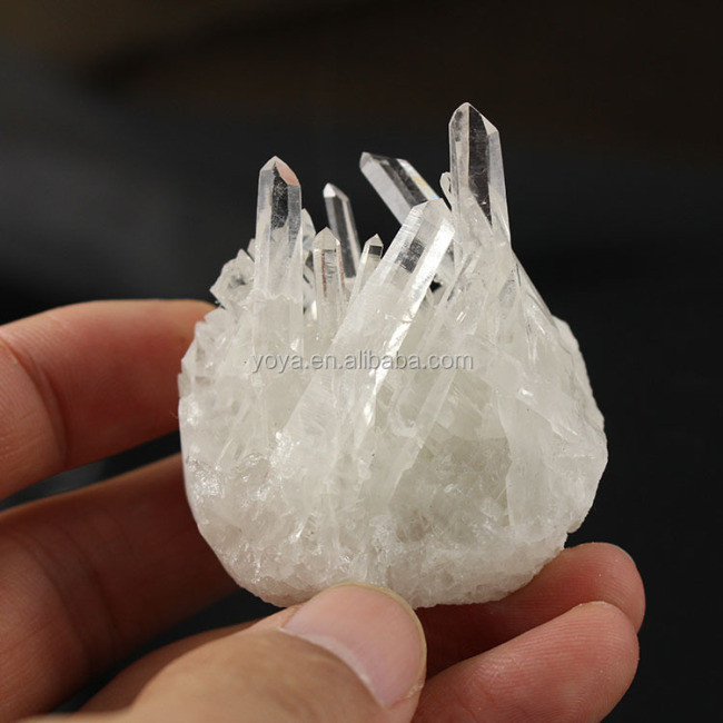 CR5066 Freeform Natural Crystal Quartz Druzy Cluster Stone, Clear Quartz Stalactite