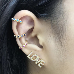EC1240 Dainty Minimal No Piercing CZ Micro Pave Huggies,Ear Cuffs,Tiny Diamond Gold Hoop Cuff Earring EC1240 Dainty Minimal No Piercing CZ Micro Pave Huggies,Ear Cuffs,Tiny Diamond Gold Hoop Cuff Earring