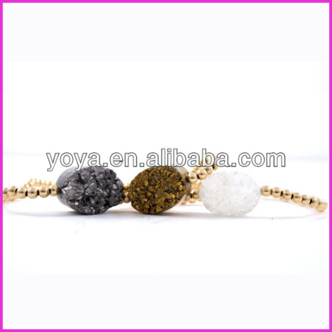 BRH1210 Hot Sale Small Beaded Druzy Bracelet