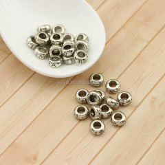 JS1261 Wholesale round bracelet finding beads,silver metal spacer beads for jewelry making