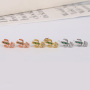 EC1188 Dainty Gold Minimalist Cactus Earring Cubic Zirconia Pave Earrings for Women, Mini CZ Cactus Charm Earrings
