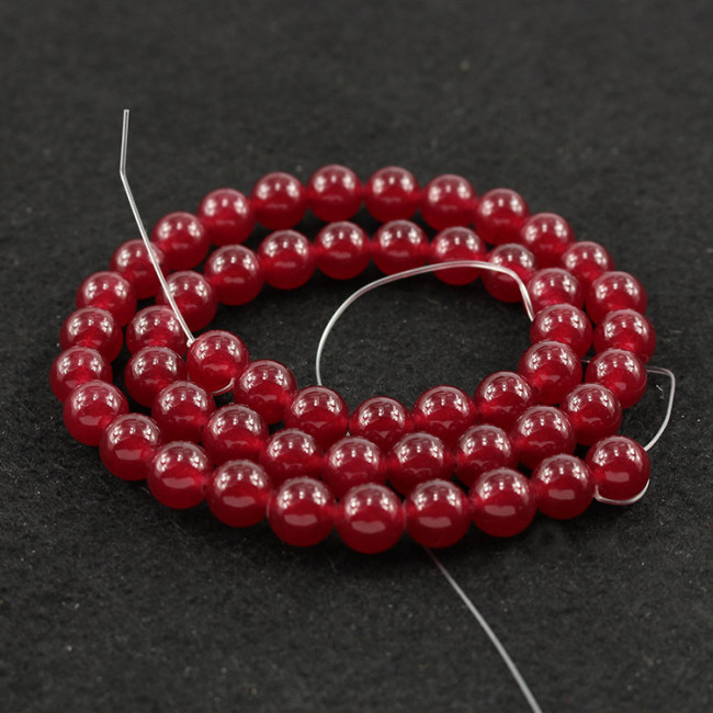 NW1709 Popular red jade stone made in China,jade beads in bulk with low price