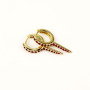 EC1676 Wholesale CZ Micro Pave rainbow Hoop Scissor Earrings,Huggie Hoop Hairdresser Earrings For Girls