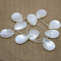 SP4058 White mother of pearl drop beads,mop shell teardrop beads