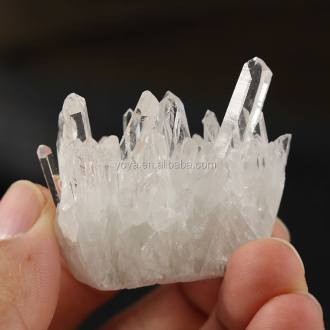 CR5066 Freeform Natural Crystal Quartz Druzy Cluster Stone, Clear Quartz Stalactite