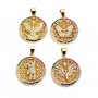 CZ8460 18k Gold Plated Zircon CZ Crystal Paved Butterfly Eagle Bear Angel Wing Disc Round Circle Pendants