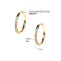 EC1670 Rainbiw18K Gold plated CZ Circle Hoop earrings,Simple gold jewelry Diamond CZ Hoop earring for women
