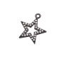 CZ8117 Fashion Jewelry Supplies Chic 18k Gold Plated Clear Zircon CZ Micro pave Hollow Star Charm Pendants