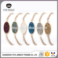 BRH1209 Fashion Small Pyrite Stone Bracelets,Oval Druzy Bracelet For Women Men BRH1209 Fashion Small Pyrite Stone Bracelets,Oval Druzy Bracelet For Women Men