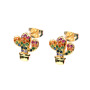 EC1443 Chic Dainty Rainbow Diamond CZ Micro Pave Lightning Bolt Thunder Cactus Star Stud Earrings