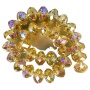 CR5009 Gold Crystal Beads,Faceted Crystal Rondelle Beads,crystal beads wholesale