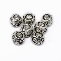 JS1430 Fashion Jewelry Beads,4 Sides Antique Silver Metal Buddha Beads