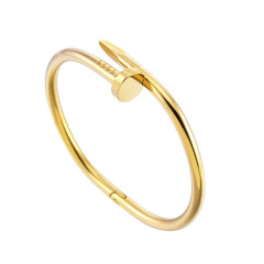 BS2028 Popular Womens Gold plated Stainless Steel Nail Screw Bangles Bracelets