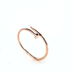 BS2028 Popular Womens Gold plated Stainless Steel Nail Screw Bangles Bracelets