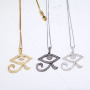 NZ1061 Chic Dainty Cubic Zirconia CZ Micro Pave Horus Turkish Evil Eyes Pendant Necklace