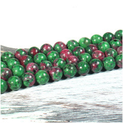 SB6441 Wholesale red green ruby zoisite beads,synthetic ruby beads