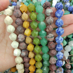 SB6710 Natural Stone Diamond Cut Faceted Nugget Beads,Unique Cut Gemstone Nuggets