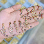 CZ8063 High Quality Necklace Pendants New Chic 18K Gold Plated Diamond CZ Micro pave Reptile Snake Charm Pendants