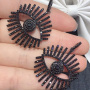 CZ7433 Custom design Cubic Zirconia micro cz pave Evil  Eyes charms ,Fashion jewelry brass Zircon cz Evil Eyes Pendants