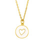 NZ1202 fashion heart pendant ladies enamel necklace ,charm copper pendants  custom stainless steel O chain women necklace