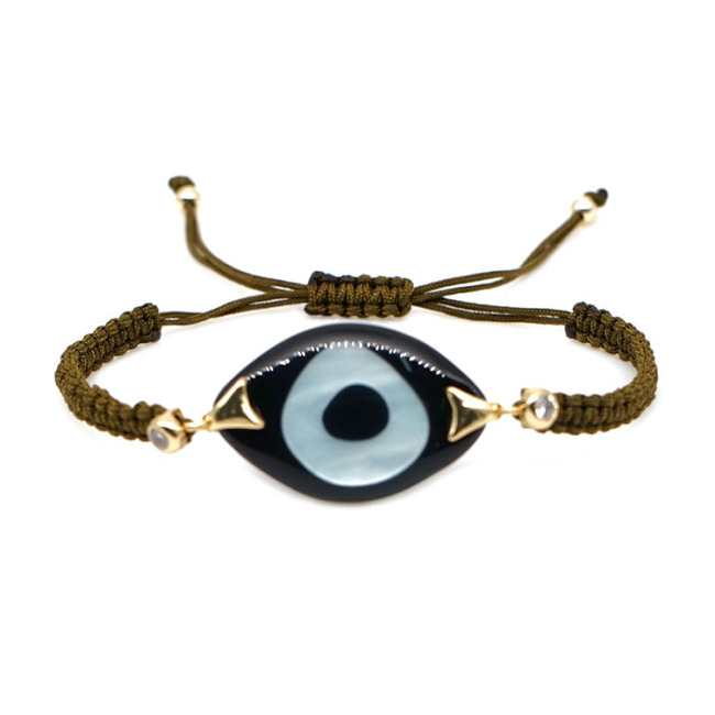 BG1100 Fashion Handmade Large Turkey Evil Eyes Macrame Bracelet,Protector Bracelet Jewelry for Lovers gift