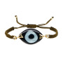 BG1100 Fashion Handmade Large Turkey Evil Eyes Macrame Bracelet,Protector Bracelet Jewelry for Lovers gift