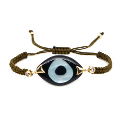 BG1100 Fashion Handmade Large Turkey Evil Eyes Macrame Bracelet,Protector Bracelet Jewelry for Lovers gift