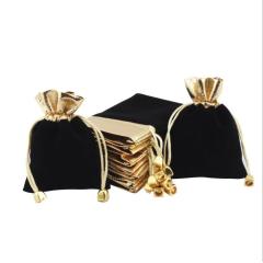 PP1010 Popular Black and Gold Trim Jewelry Pouches Velvet Gift Bags Packaging Supplies PP1010 Popular Black and Gold Trim Jewelry Pouches Velvet Gift Bags Packaging Supplies
