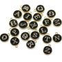 JS1519 Mini Chic Dainty Enamel Alphabet Letter Initial Disc Charm for Jewelry Bracelet Making,tiny jewelry supplies