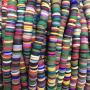 CC1855 Wholesale Multicolor Soft African Polymer Clay Vinyl Heishi Beads,Mixed Colour Polymer Clay Disc Spacer Beads