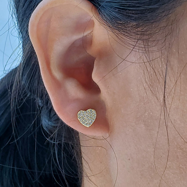 EC1593 Chic Pretty Womens Fashion CZ Micro Paved Cross Skull Butterfly Charm Stud Earrings for Women Girls