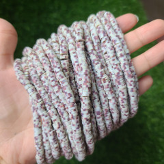 GP0865 Wholesale Dotted Rainbow Multicolor Polymer Clay Vinyl Dot Heishi Beads,Mixed Colour Polymer Clay Disc Spacer Beads