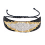 BG1091 Black Red Chic Loom Miyuki Seed Beads Bracelet Good Luck Evil Turkish Eye Adjustable Amulet Charm Bracelet