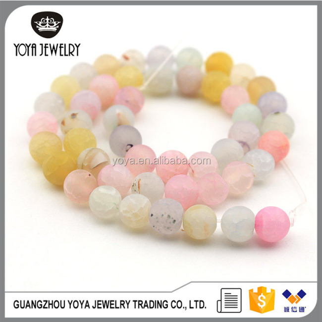 AB0602 New 2017 matte agate gemstone in bulk,multicolor agate beads for bracelets making