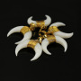 JF7122 Mini White shell crescent pendant,small double horn pendant