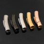JF1253 Stainless Steel Locking Clasp Bayonet Style Leather Cord Clasp Snap-In Stainless Steel Clasps Closure with Button