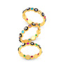 RM1082 Chic Enamel Rainbow Cubic Zirconia CZ Micro Pave Evil Evileye Eye Rings for Ladies