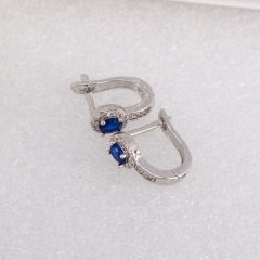 Chic cubic zirconia micro pave earrings CZ Micro Pave LatchBack Earring Wires Hooks, Leverback Huggie ear wire,