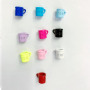 JS1603 Rainbow Enamel Multicolor Tea Milk Coffee Cup Jewerly Charms