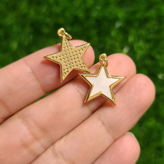 CZ8522 18K Gold CZ Pave Mother of pearl Shell Star Heart Evil Eyes medal Virgin Mary Virgin of Guadalupe pendant,