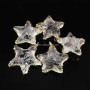 JF7223 2018 New Gold Plated Rough Clear Quartz Star Pendants