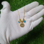 NZ1298 Mini Assorted Dainty Enamel Heart & Evil Eye Charms CZ Paved Smiley Emoticon Women Happy Smile Face Necklace