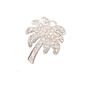 CZ7748 Gold Green CZ Micro Pave Coconut Palm Tree Charm Pendants
