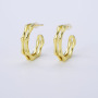 Wholesale Fashion 18K Gold Plated Brass Hoop Studs Huggies Minimals Simple Earring