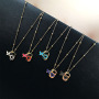 NZ1321 New Dainty Gold Can Caps Soda Tab Charm Necklace Jewelry for Women,Enamel Soda Pop Tab &Mini Butterfly Pendant Necklace