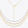 AU750 Adjustable Real 18K Solid Filled Gold Jewelry Thin Chain Design Pure Gold Necklace for Women